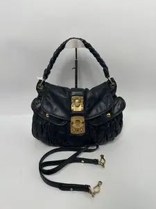 Pre-owned miu miu leather Shoulder Bags Coffer Matelassé Shoulder Bag JA503MM