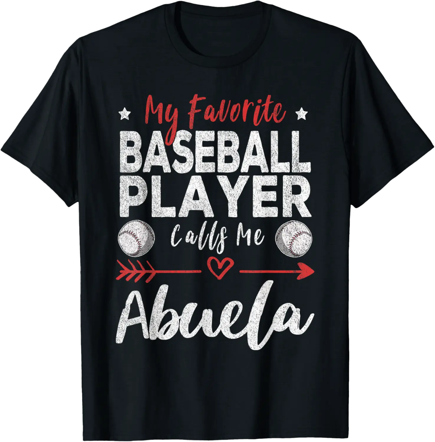 My Favorite Baseball Player Calls Me Abuela Mexican Grandma T-Shirt - Emilyschwe Shop 62B0CZHKRP2T