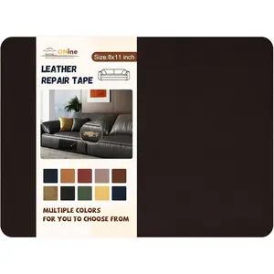 Repair Patch, Self-Couch Patch, Multicolor Available Scratch 8X11 Inch Peel and Stick for Sofas(Dark Brown-Fine Grain)