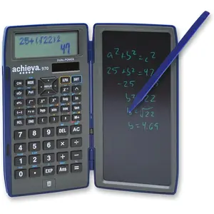 Scientific Calculator with Erasable LCD Writing Tablet, 2-Line Display, Dual Solar & Battery Power, for Middle School and High School Students (970)