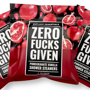 Zero Fucks Given Shower Steamer, Comfort Gift For Her, Soothing Vanilla Pomegranate Fragrance Blend