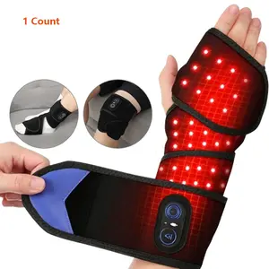 Cordless Arm Heating Pad Wrap with Red Light, Ankle Wrist Elbow Heating Strap,with 3 Heat & Timing Settings,Body Multi-Part Use