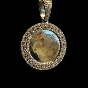 Memory Charm Pendant .925 Silver Moissanite 3.80 CTW VVS D Color Waterproof Passes Diamond Tester