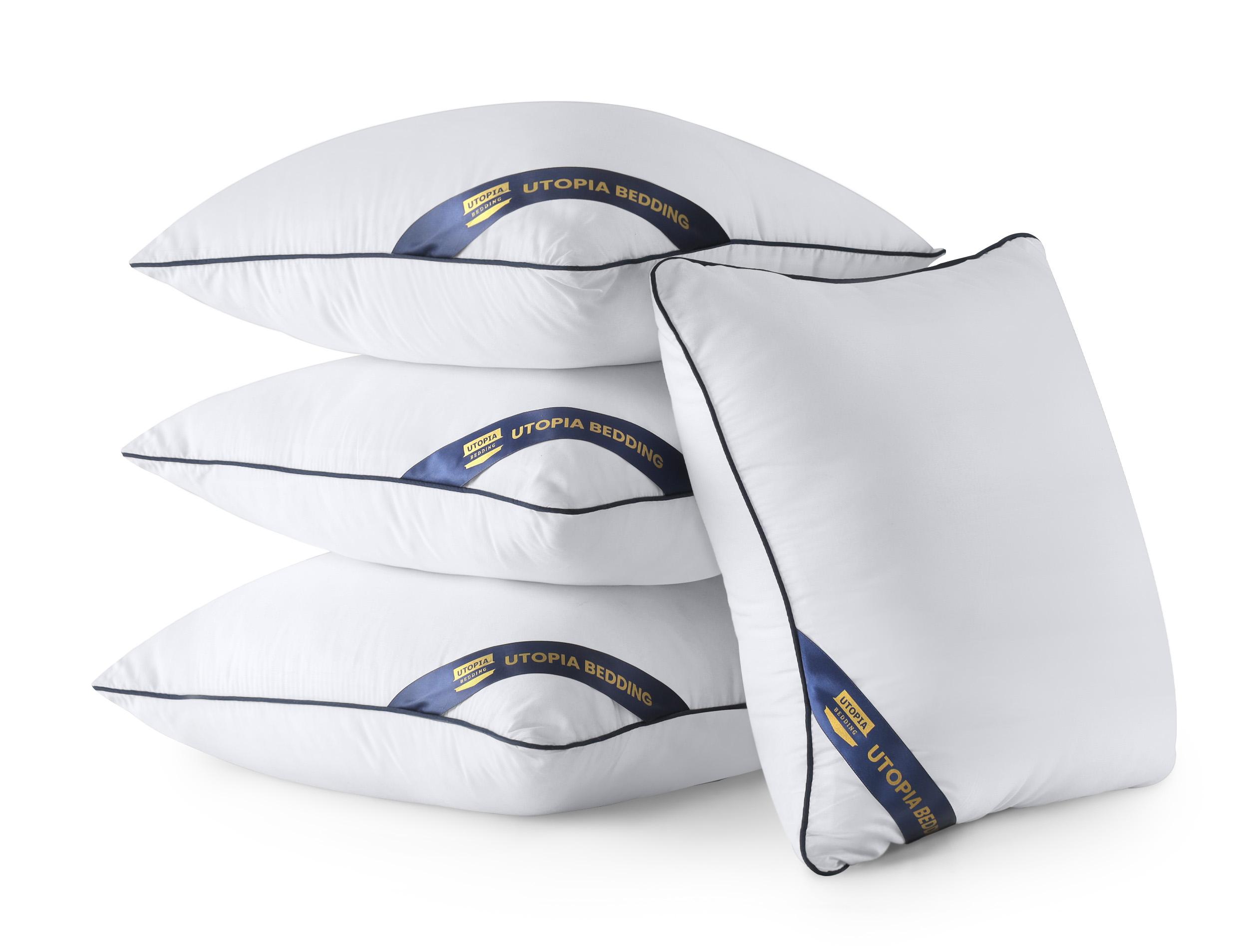 Utopia Bedding PipingThrow Pillow Inserts (Pack of 2, Navy),  Decorative Indoor Pillows for Sofa, Bed, Couch, Cushion Sham Stuffer