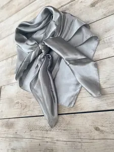 Silver Wild Rag, 35"x 35", Western Wild Rag, Boho, Cowboy Scarf
