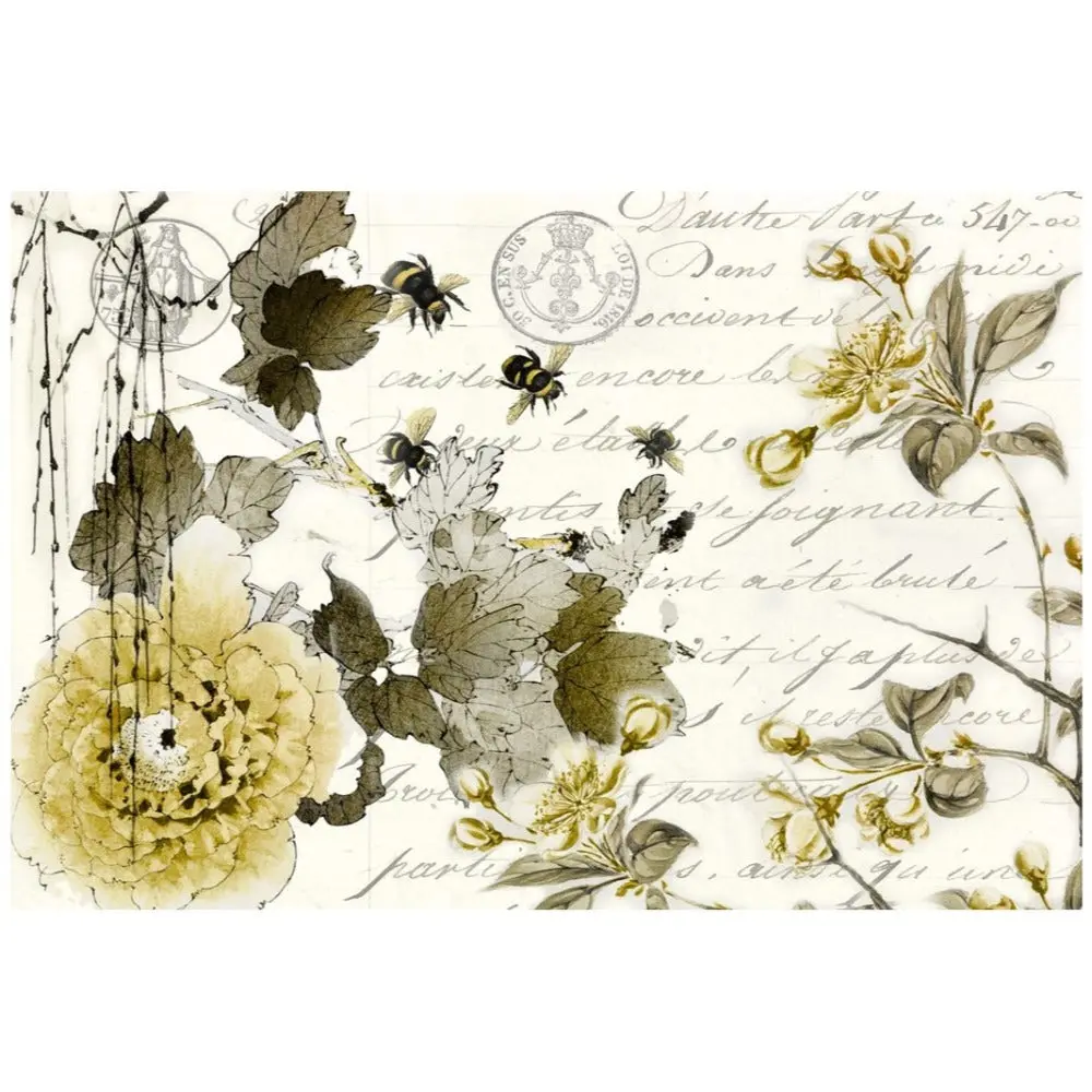 Sepia Blossom Decoupage Paper - Roycycled Treasures