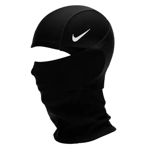 Nike Pro THERMA-FIT Hyperwarm Hooded Athletic Balaclava - Black & White, Fall-Winter Premium Ski Mask, Universal Full Hooded Face Covers & Mask, Outdoor Sports Warmth Protective Gear