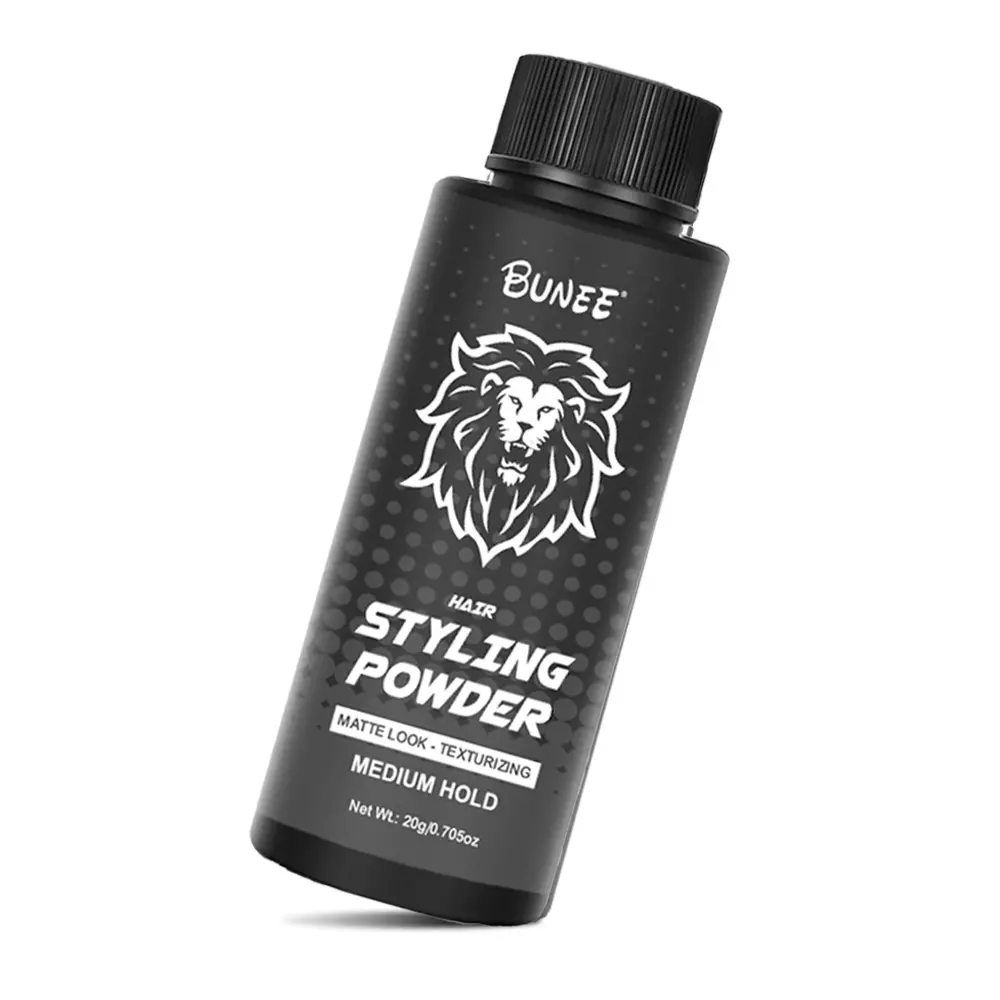BUNEE Hair Texturizing Powder (20g) - Men’s Haircare Styling Powder with Matte Shine-Free Look, Medium Hold, Oil Control, Volumizing, Root Lift, Lightweight Portable Residue-Free Formula