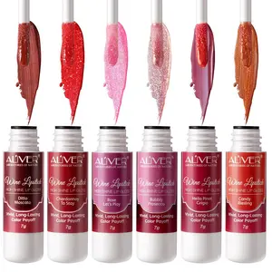 【live】Aliver 6Piece Matte Lip Tint Set: Long-Lasting, Waterproof Lip Stain Kit for Women