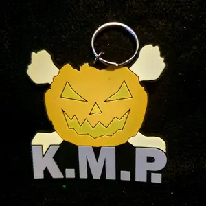 KMP jack o lantern pumpkin halloween PVC keychain