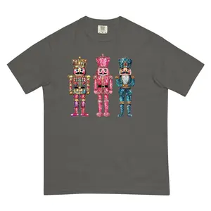 Faux Glitter Nutcracker Shirt Comfort Colors Shirt Unisex Apparel Relaxed Fit Printed In The USA Clothing Womenswear Casual Comfort Cotton Top Athletic Boho Chic