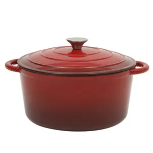 Gibson Home Addlestone 7 Quart Enameled Cast Iron Dutch Oven Classic Cookware