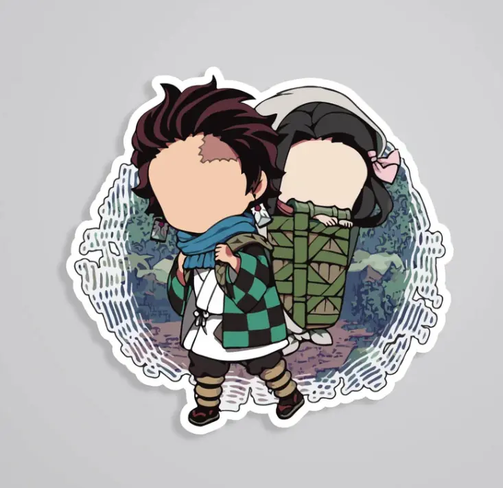 Tanjiro and Nezuko Anime Stickers