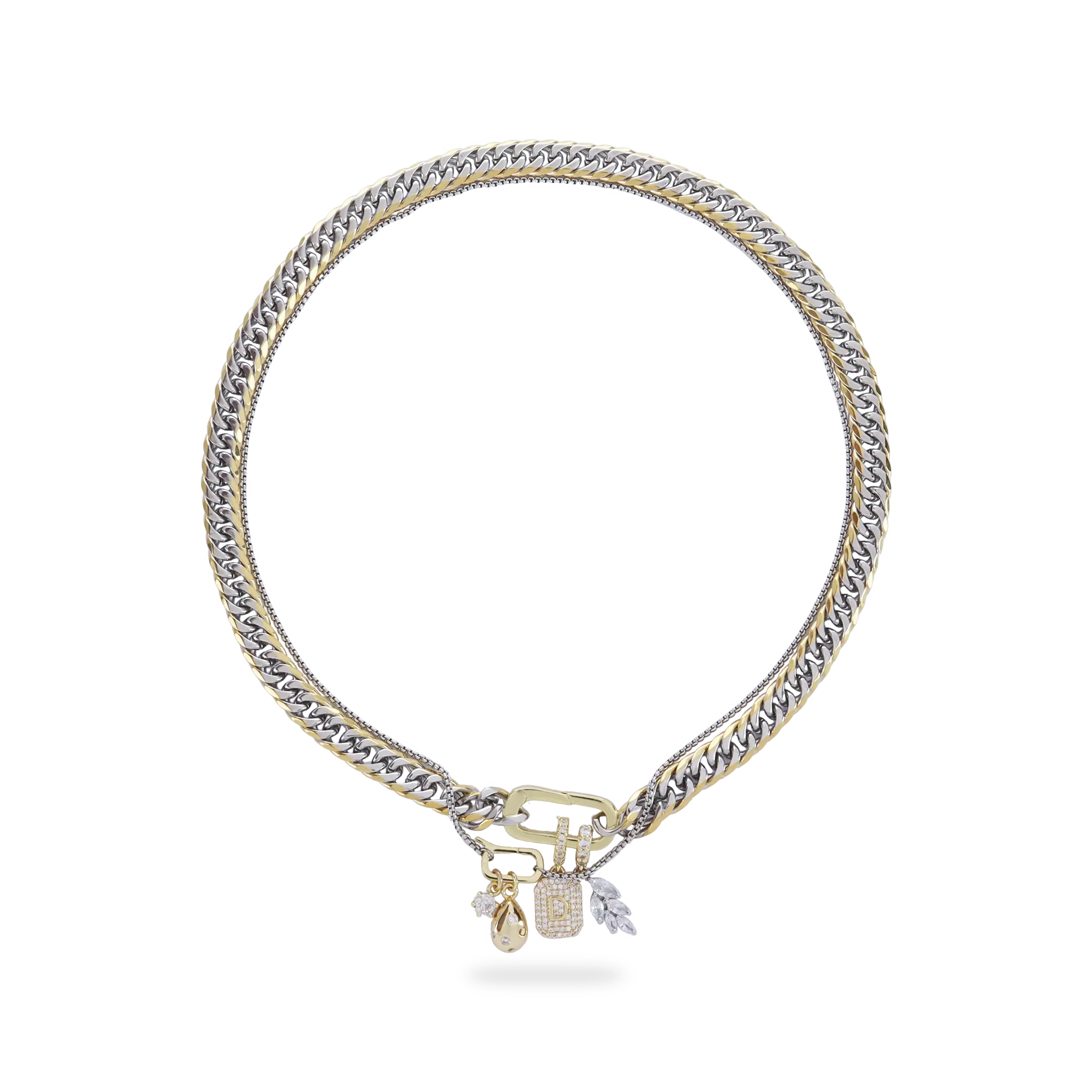 JUST CLICK LETTER PARTY LAYERED NECKLACE SET
