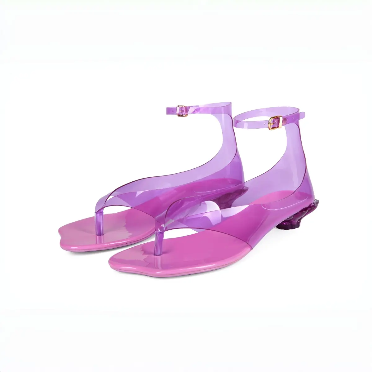 Women's Clear Jelly Thong Sandals Ankle Strap PVC Low Chunky Heel Y2K Summer Beach Party Outfits Design,open,toe,high heel sandal,Wedge,elegant,,footwear,,woman,slipper,,pool,slides,dress,shoe,,,chypre,soot