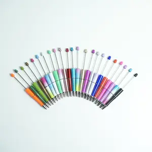 14 Pens Beadable Ballpoint Pens WHOLESALE BULK 1.0mm Medium for DIY Personalizeable Customizable with Beads Focals Ships from California Black Ink Easy to Use