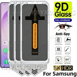 KAYKWONG'S 3pcs Full Coverage Anti-Spy Tempered Glass Screen Protector for Samsung Galaxy S22/s26 Ultra/s24/s25 Ultra/s26 Plus, 9h+ Hardness, Fingerproof, High Transparency, Accessories