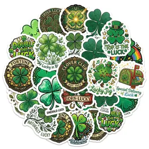 Four Leaf Clover Stickers Pack 20pcs Decorative Stickers for Home and Office Enhance Your Space with Lucky Design