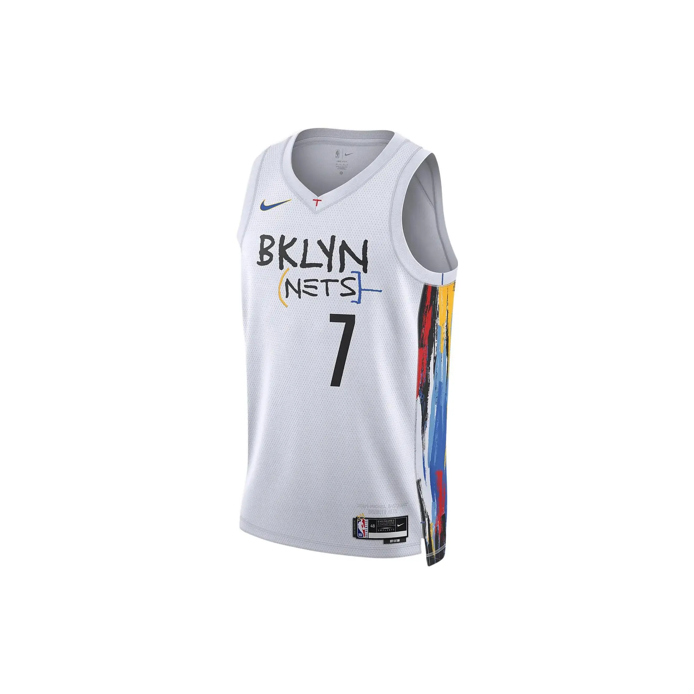 Nike Nba Kevin Durant Brooklyn Nets Dri Fit Jersey Unisex White DO9585-102
