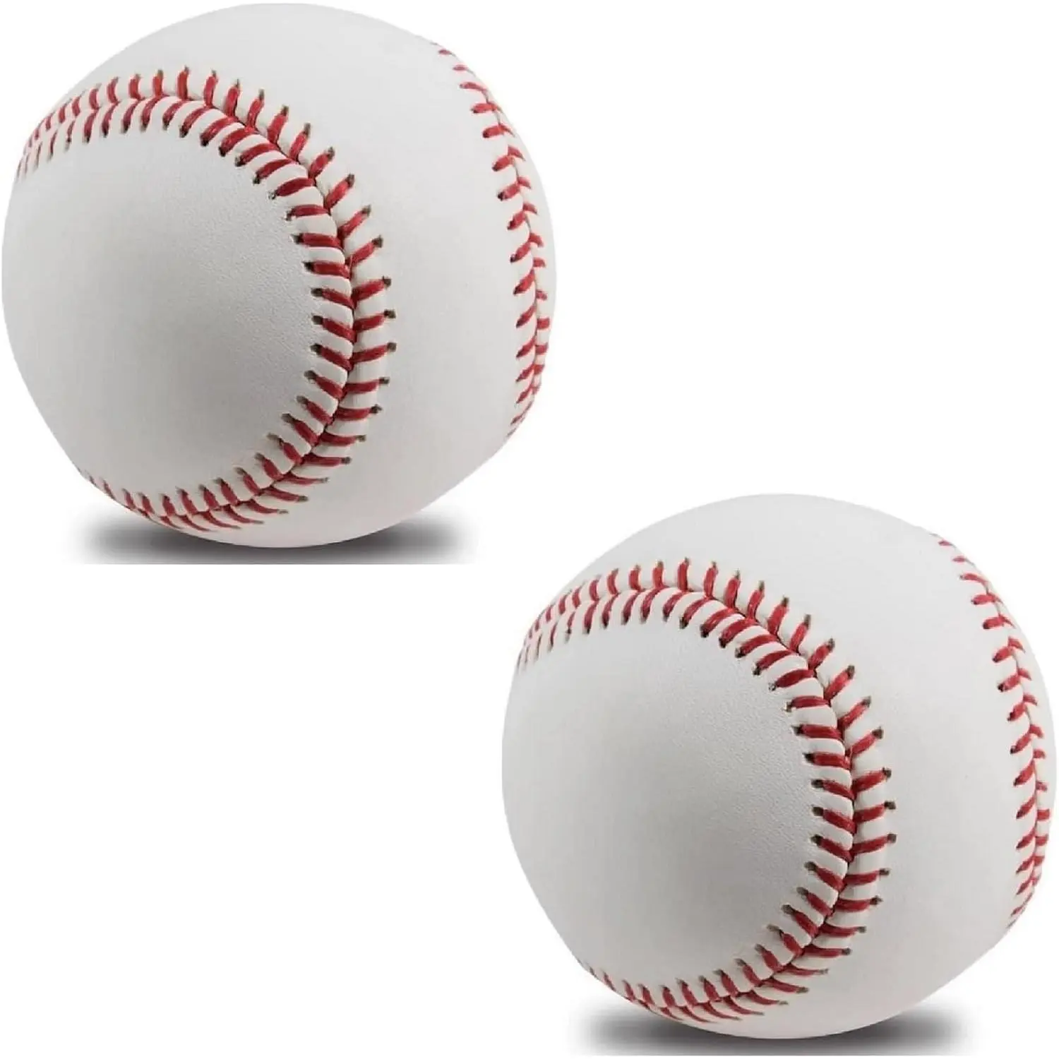 2 Pack Blank Baseballs Solid Cork Core, 9 Inch Baseball Balls Unmarked Autographs Baseball for League Play, Pitching, Hitting, Batting, Fielding, Autograph, Gifts