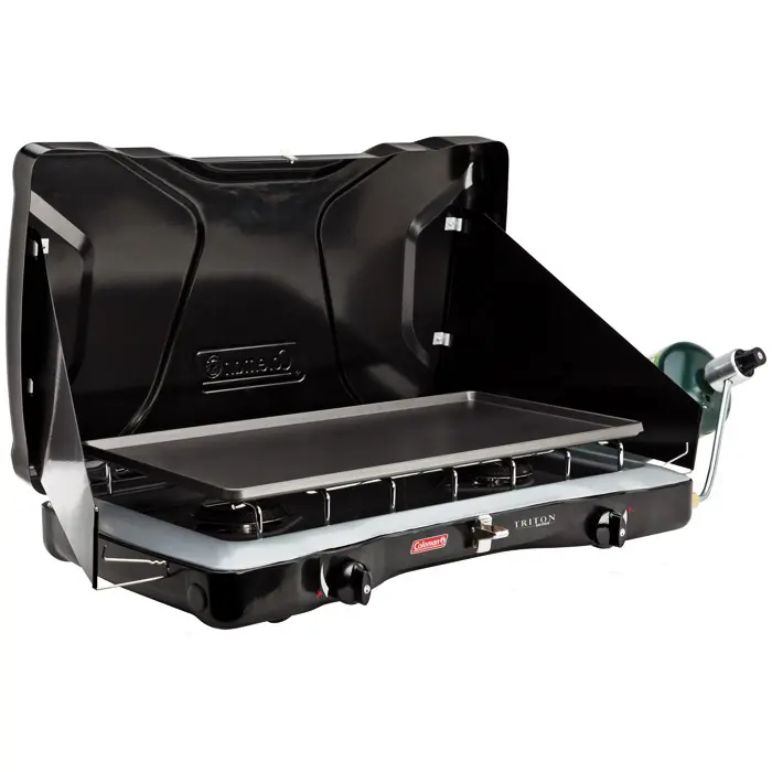 Coleman 2000012033 Perfect Flow 2-Burner Complete Cooking Stove, Outdoor Gas Stove & Gas Cooktop, 10.95 lbs, 18 x 11 x 8 in (Sports & Outdoor Camping & Hiking Camp Kitchen), Gas Burner, Burner Cooktop