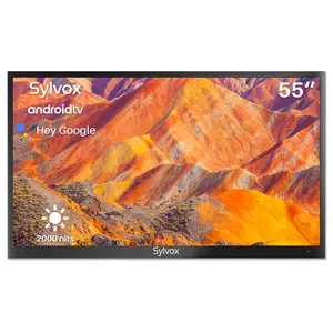 Sylvox Full Sun Outdoor TV, 4K UHD Smart Android Television IP55 Waterproof 2000 Nits High Brightness (Pool Pro Series) summerwins