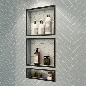 Shower Niche, Shower Niche Ready for Tile 16"X34"(16"x14"+16"x20"), Set of Two Organizer,Recessed Shower Niche Shelf easy Installation and Bonding Friendly, Shower Niche for Bathroom Storage