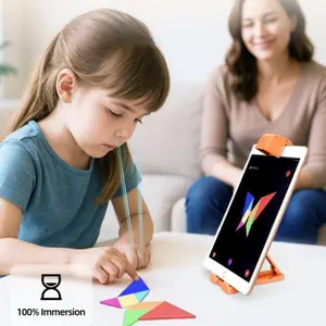 PonyABC Innovative AR Tangrams Puzzles Games, 1000+ Animated Sensory Toys, Learning Education STEM Toys Family Travel Games Birthday Present for Kids Children Boys Girls Teens Adults, Ages 3+ Year Old