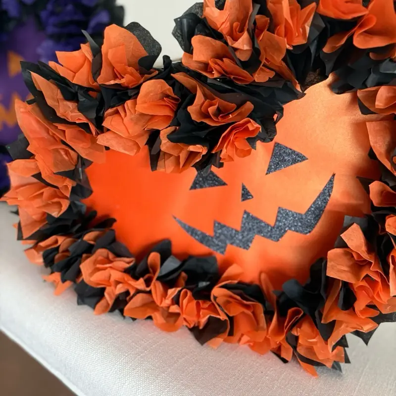 Halloween Tick-o-treat Piñata with Orange and Black Color Scheme Featuring a Jack-O-Lantern Design
