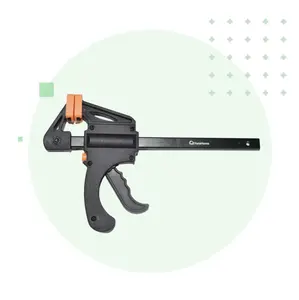 YoraHome Quick Clamps for Woodworking (4 Pcs), Aluminum Alloy Quick Release Clips with Contoured Grip for Commercial & DIY Applications