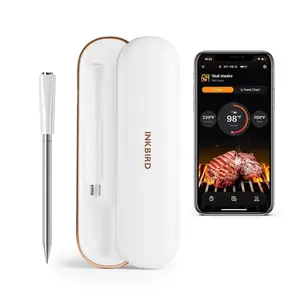 Meat Thermometer INT-11S-B, Bluetooth 5.4 Thermometer with-High Detection Accuracy of ±0.5 ° F, 5 Sensors in 1 Probe Meat Thermometer for Grills, Ovens,, Air Fryers