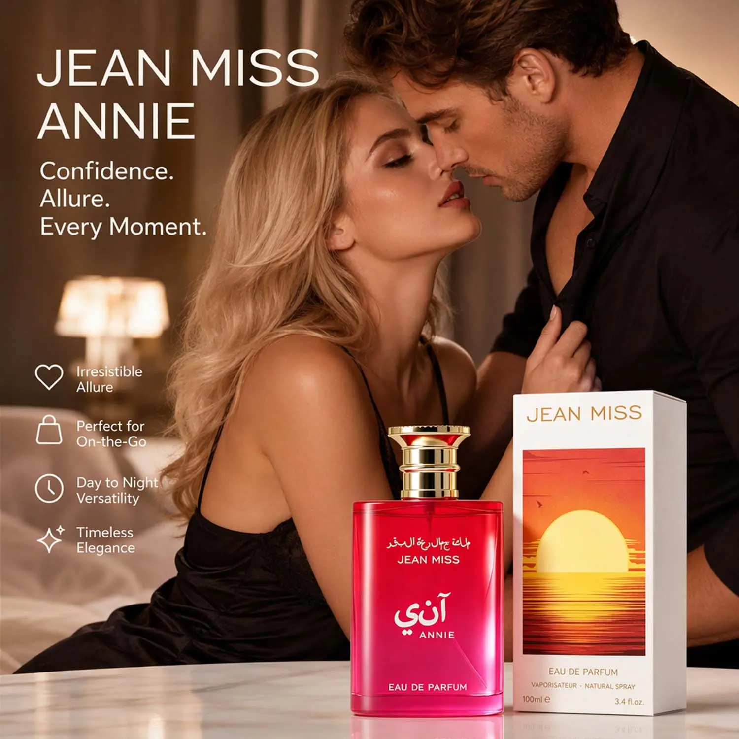 Women's Pheromone Perfume, Pheromone-Infused Formula, Long-Lasting Floral Fruity Woody Scent, Designed for Her, Make Him Irresistible, Share a Wild & Wonderful Night with Him, Valentine's Day, Christmas & New Year Gift, 3.4fl oz/100ml EDP