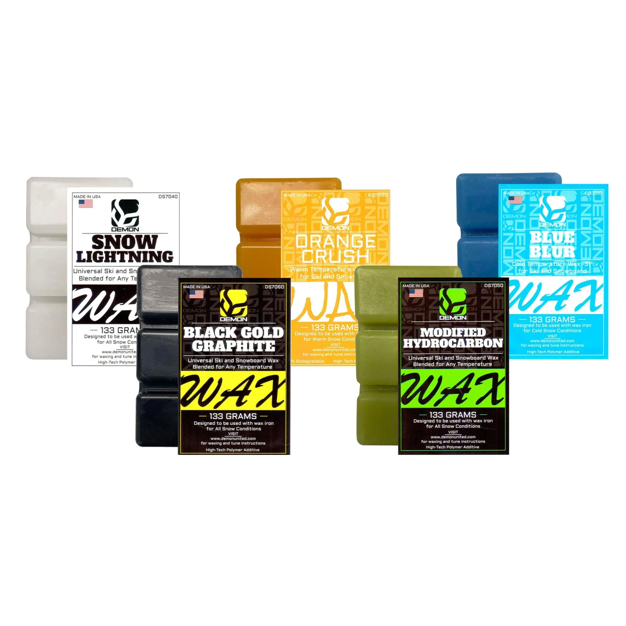 Demon All Season Ski & Snowboard Speed Wax Pack