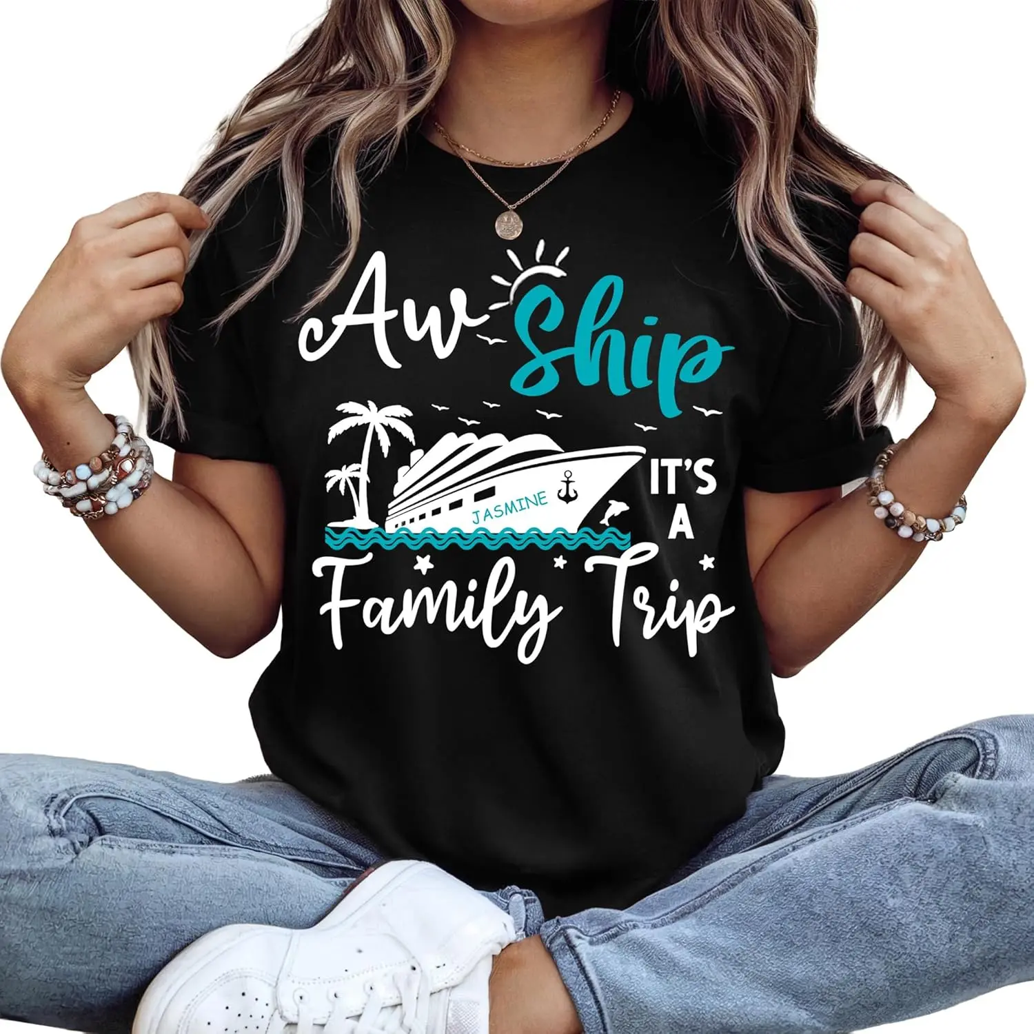 2026 Spring New Men's Family Cruise Shirts, Aw Ship It’s a Trip Custom Matching Vacation Outfit For Family Gatherings & Spring Trips