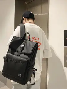Men's Casual Nylon Backpack for Travel, Large Capacity Lightweight Laptop Bag, Waterproof Hand Wash Design, Urban Style in Deep Blue