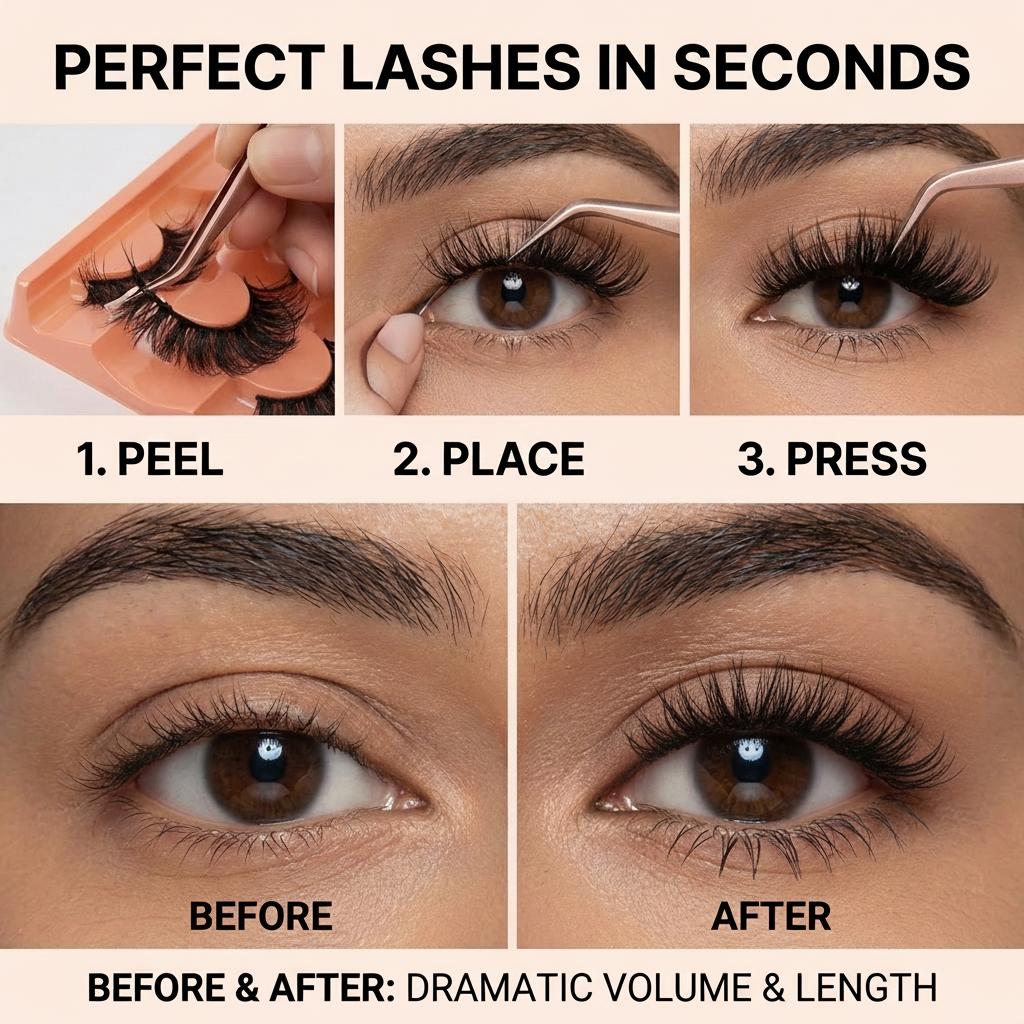 21 Pairs Of Self-adhesive False Eyelashes, 10-12 Mm J-roll Cat Eye Eyelashes, Lightweight And Slender Ends, Single Pair Of Strip-shaped Eyelashes, Enhance Eye Effect