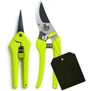 2-Pack Stainless Steel Gardening Scissors, Pruning Shears and Clippers for Gardening