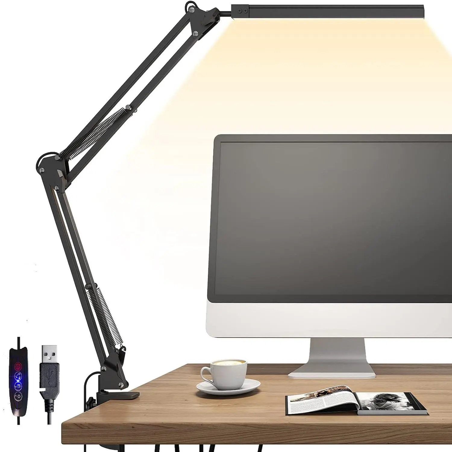 Eye-Caring LED Desk Lamp, Brightness Adjustable Table Light, Flexible Arm Reading Light For Writing & Reading, Gift, Multifunctional Lighting, Dimmable Desk Light, Desktop Light, Led Table Lamps