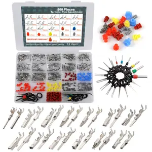 500Pcs Connector Terminal Pin Wire Harness Pins Automotive Auto Car Electrical Connector Pins Motorcycle ATV 1/1.5/1.8/2.2/2.8/3.5mm