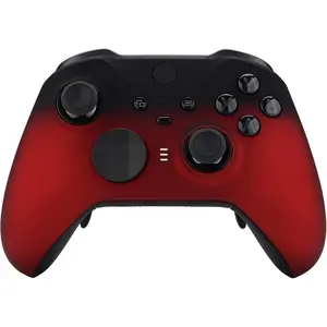 eXtremeRate Shadow Scarlet Red Soft Touch Grip Faceplate for Xbox One Elite Series 2, Front Housing Shell Cover Replacement Kit for Xbox Elite 2 Core Controller Model 1797 - Controller NOT Included