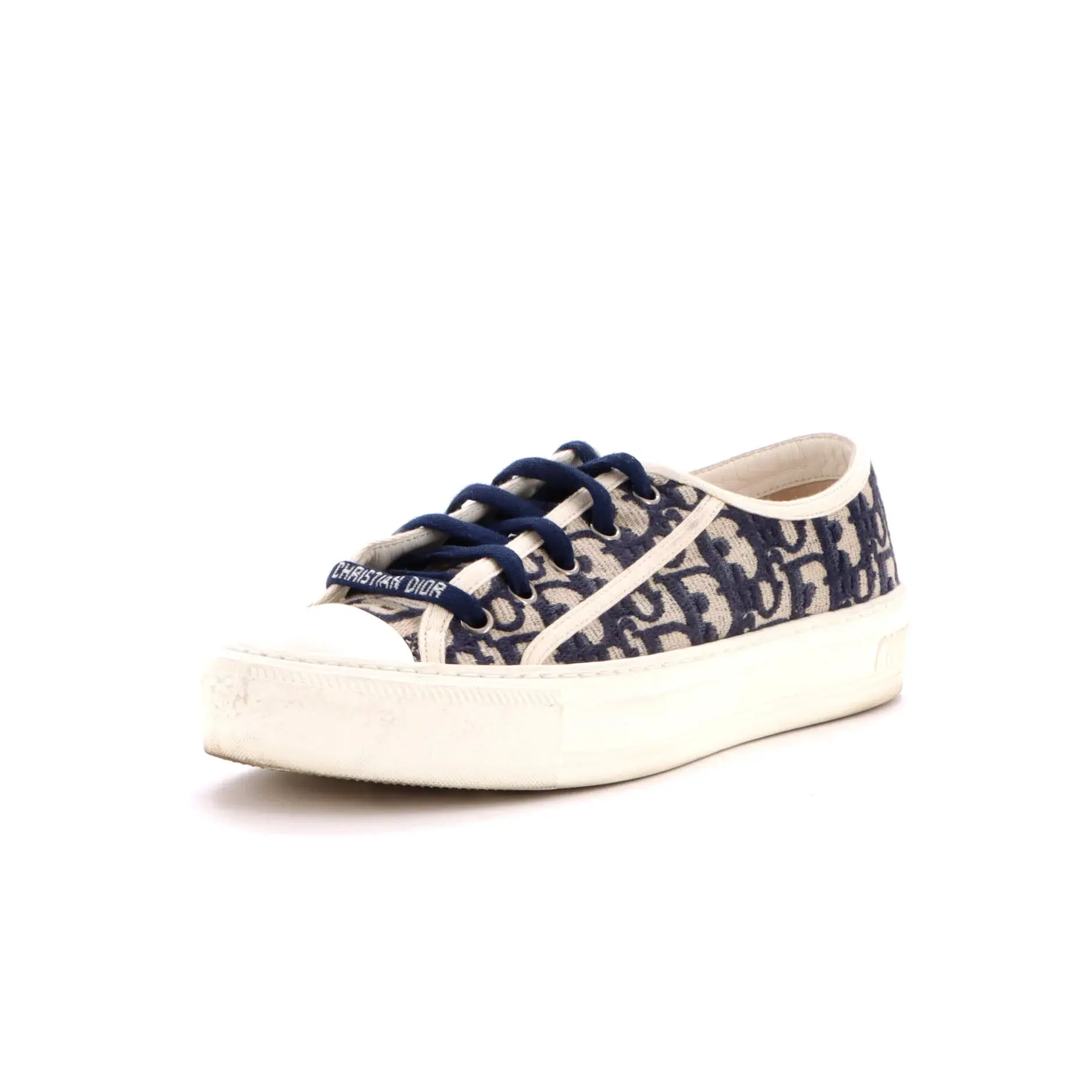 Pre-owned Christian Dior Women's Walk'N'Dior Sneakers Oblique Canvas by Rebag