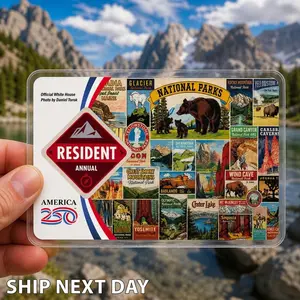 Vintage National Park Pass Sleeve | America The Beautiful Pass Protector