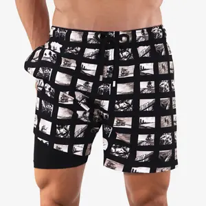 Men’s Premium Compression-Lined Hybrid Shorts – Miami Film