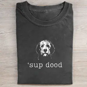 Sup Dood Goldendoodle Comfort Colors T-shirt, Vintage 90s Funny Dog Face Meme Tee, Unisex Fit Design, Casual Streetwear, Gift for Dog Lovers
