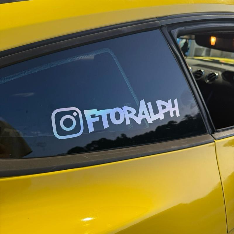 Custom Instagram Snapchat Tiktok Handle Decals for Car Windows Cups Tumblers Laptops High Quality Vinyl Decals Truck Sticker Easy Application