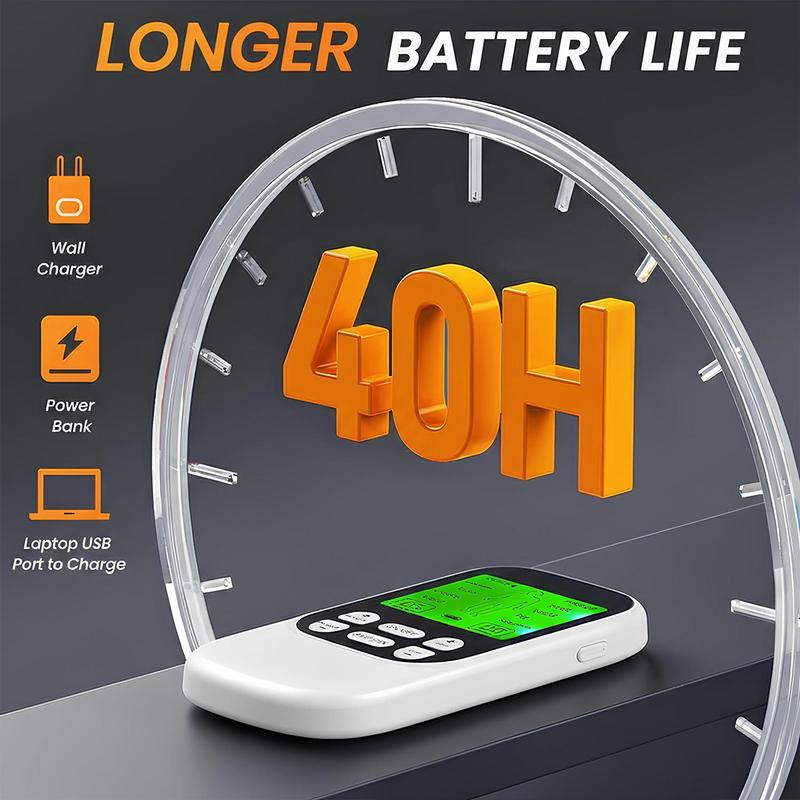 Mini Fitness Pulse Device 10-Mode Rechargeable Body Relaxinging Unit with 4 Electrode Pads for Pain Relief & Muscle Stimulation