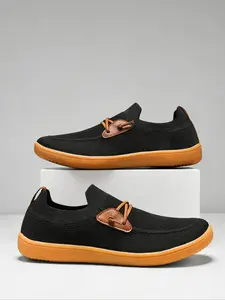 Men's Wide Head Casual Sports Shoes, Durable Anti-Slip Rubber Sole, Soft Breathable Insole, Suitable for Outdoor Activities