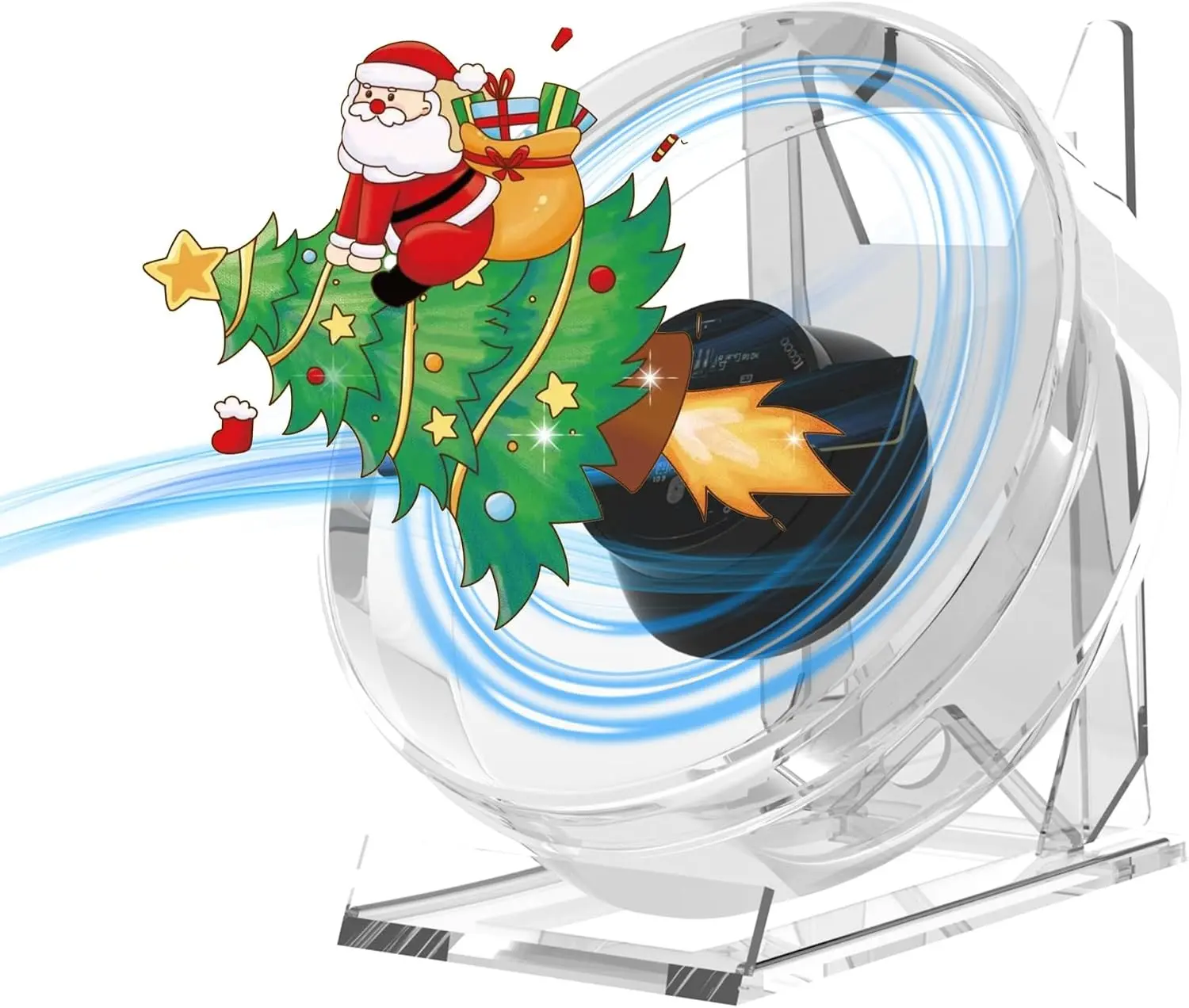 3D Hologram Fan, 4.72 Inch 3D Holographic Fan Projector Advertising Display with Cover Picture Spinner and Remote for Business Store Signs, Bar, Halloween,Christmas,Parties (12cm,4G)