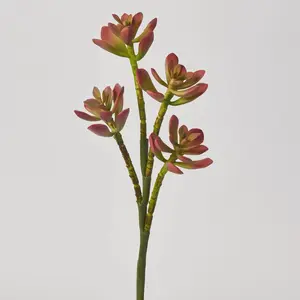 Mauve Pink & Green Ice Plant Soft PE Succulent Spray - 19"