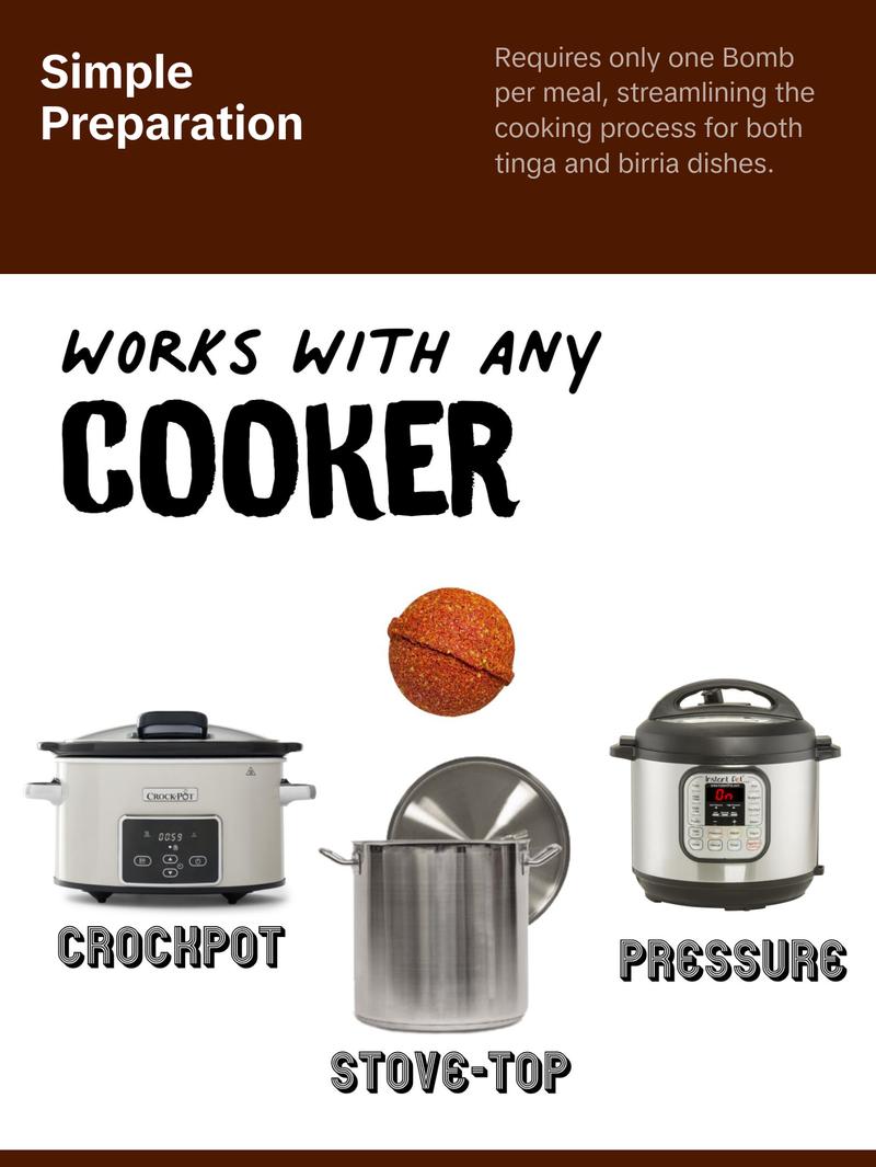 Birria and Tinga Bombs bundle by EZ Bombs - Seasoning Spice Bomb Flavor for Authentic Mexican Dishes - Traditional